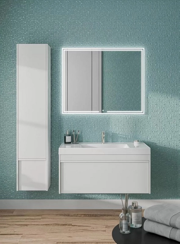 Тумба под раковину Kerama Marazzi Modula MOD.100.1+1\WHT подвесная 100 белая глянцевая — Изображение 7