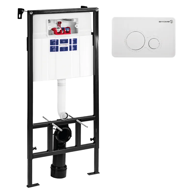 Инсталляция для унитаза BETTOSERB SAVA SLIM SUPERIOR SES40006457 с клавишей смыва TWIN белый Инсталляция для унитаза BETTOSERB SAVA SLIM SUPERIOR SES40006457 с клавишей смыва TWIN белый