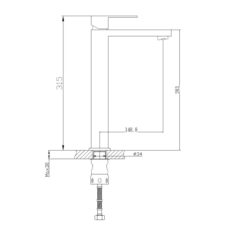 Смеситель для раковины Haiba HB11803-7 черный — Изображение 2