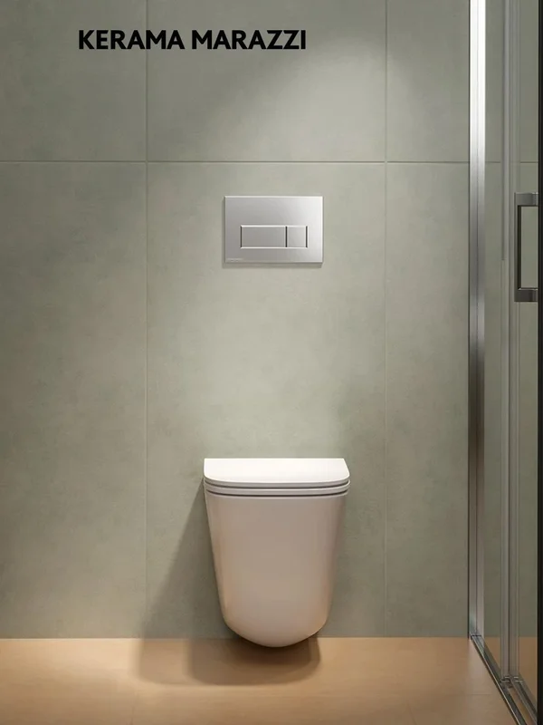 Унитаз подвесной Kerama Marazzi Cubo Tornado CU.T.wc.02 с системой смыва торнадо с крепежом и сиденьем, белый глянцевый — Изображение 11