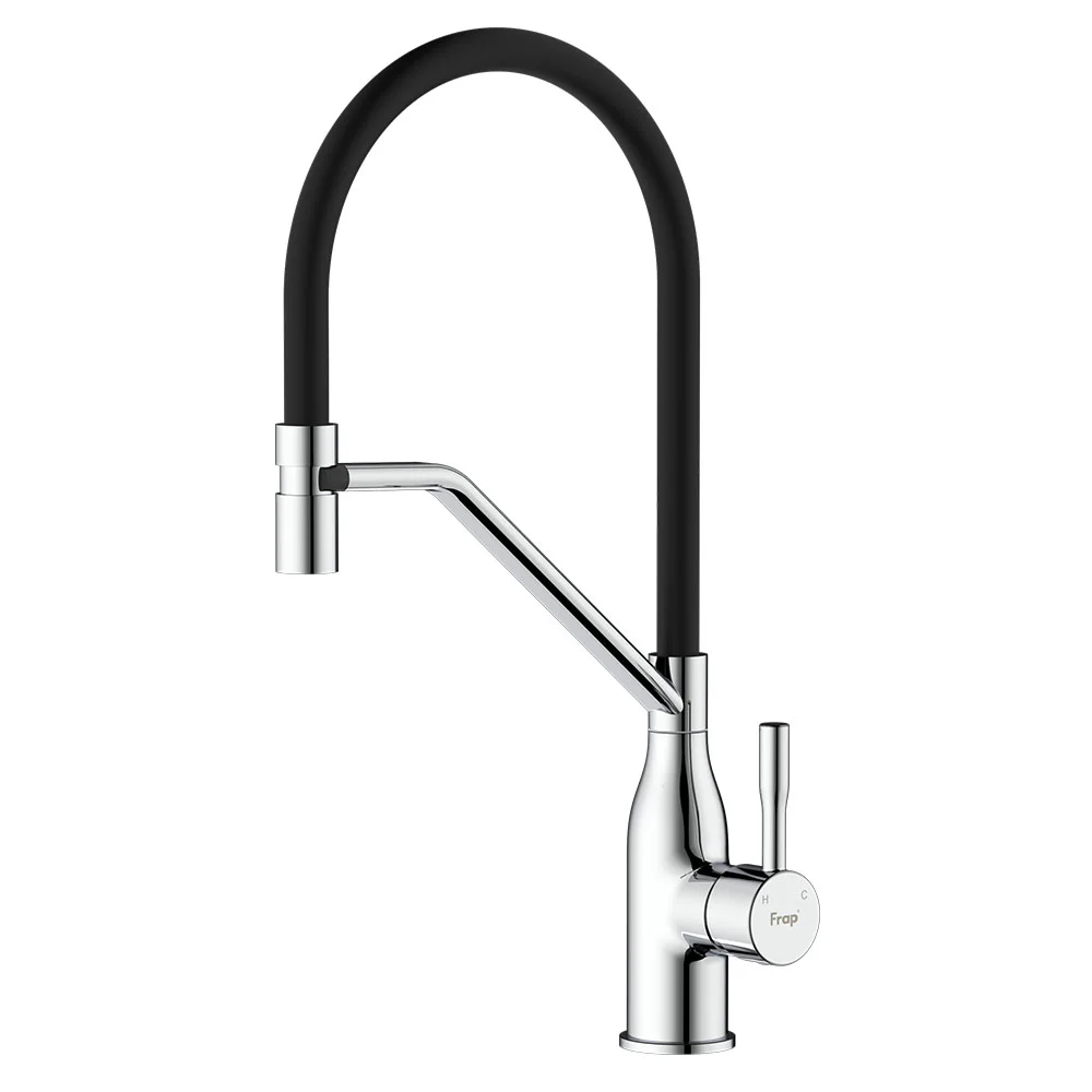 Смеситель для кухни FRAP F4497 с гибким изливом, хром — Изображение 1