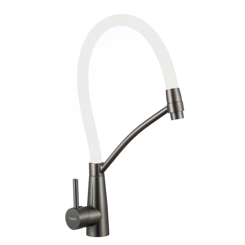 Смеситель для кухни Fmark FS8255Q-02 с гибким изливом, графит — Изображение 1