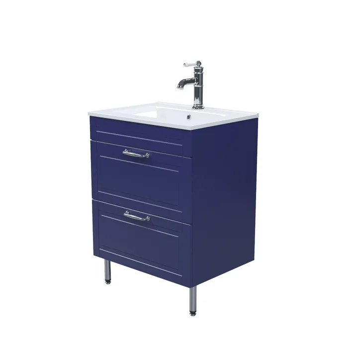 Тумба с раковиной IDDIS Oxford (OXF60N0i95K) напольная, 60 см, синий Тумба с раковиной IDDIS Oxford (OXF60N0i95K) напольная, 60 см, синий
