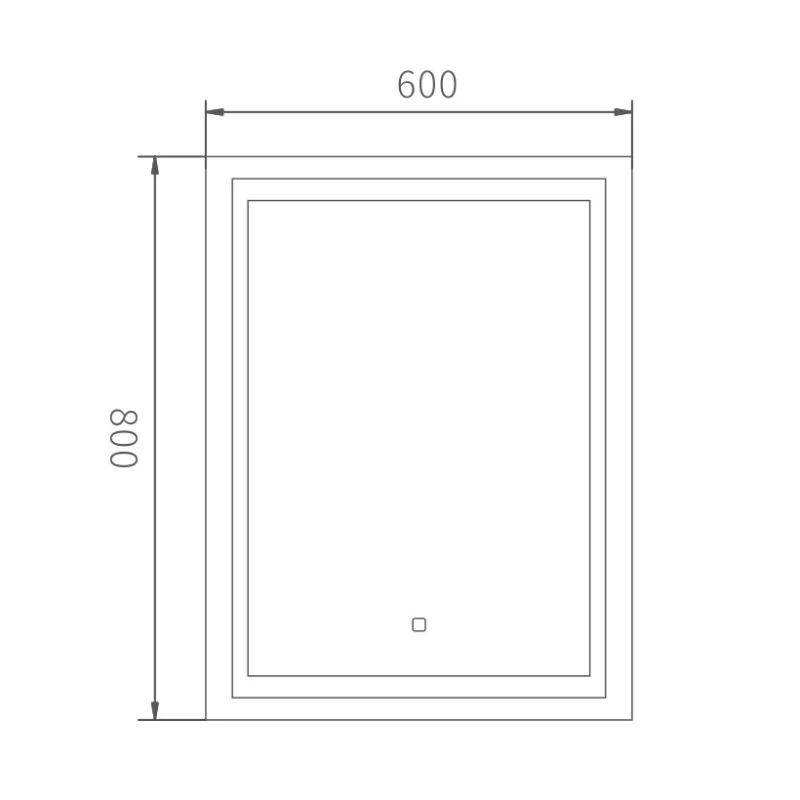 Зеркало Haiba HB660 60x80 с LED подсветкой — Изображение 2