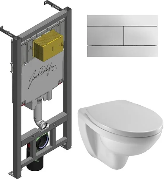 Комплект унитаза Jacob Delafon Patio E21734RU-00 с инсталляцией и кнопкой смыва Комплект унитаза Jacob Delafon Patio E21734RU-00 с инсталляцией и кнопкой смыва