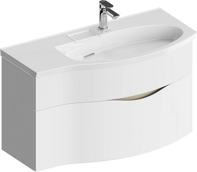 Тумба под раковину Kerama Marazzi Riva 100 см RV.100Rh\WHT.M правая, белая матовая — Изображение 3