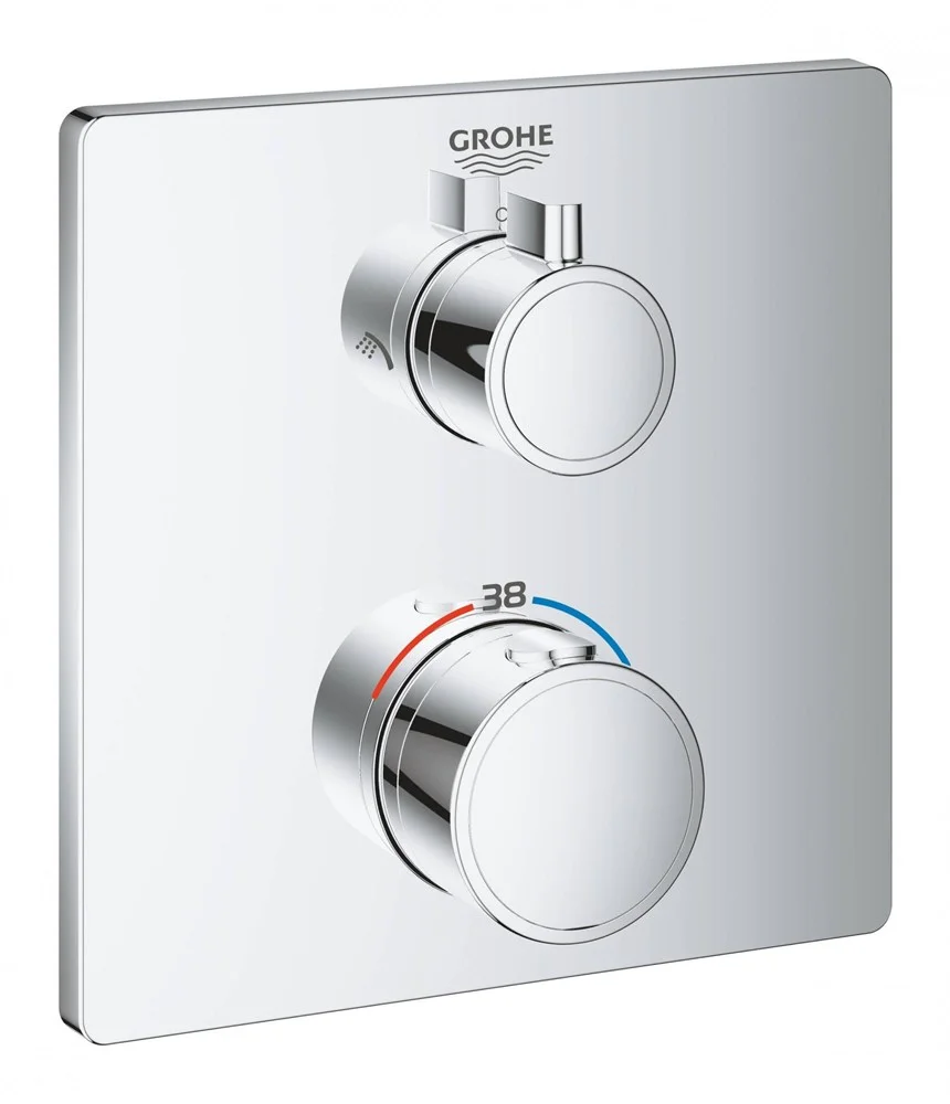 Смеситель для душа GROHE Grohtherm термостатический с переключателем на 2 положения верхний-Душевая 24079000 Смеситель для душа GROHE Grohtherm термостатический с переключателем на 2 положения верхний-Душевая 24079000