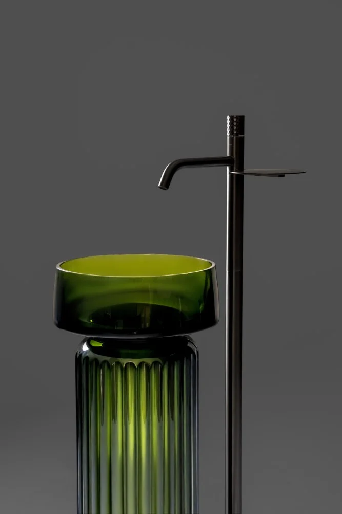 Пьедестал Boheme GLOW 810-BASE-RIB-G-OL полиэфирный рифленый OLIVE — Изображение 14