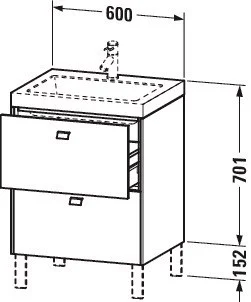 Тумба с раковиной Duravit Brioso BR4700O1052 60 см Европейский дуб Тумба с раковиной Duravit Brioso BR4700O1052 60 см Европейский дуб