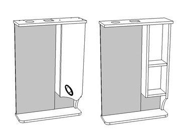Зеркальный шкаф Corozo Лидер 50/С SD-00000293 Зеркальный шкаф Corozo Лидер 50/С SD-00000293