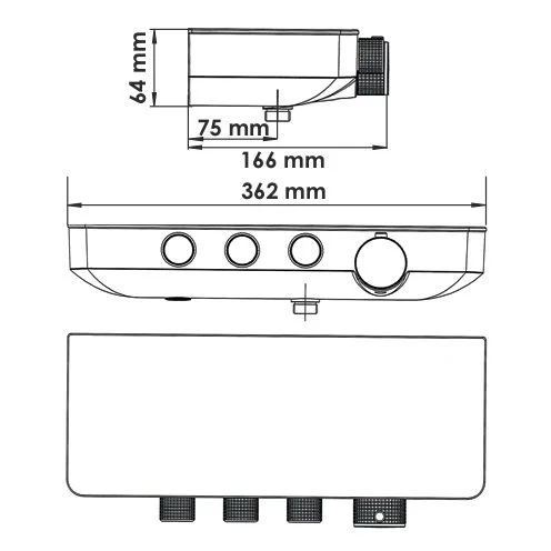 Смеситель для душа WasserKRAFT Elbe 7499 Thermo термостатический черный Смеситель для душа WasserKRAFT Elbe 7499 Thermo термостатический черный