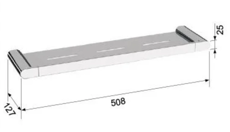Полка Remer Lounge LN20GP 51 см, золото глянцевое — Изображение 2
