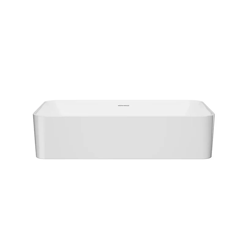 Раковина Kerama Marazzi Plaza PLR.wb.55q накладная 55, прямоугольная, белая глянцевая — Изображение 2