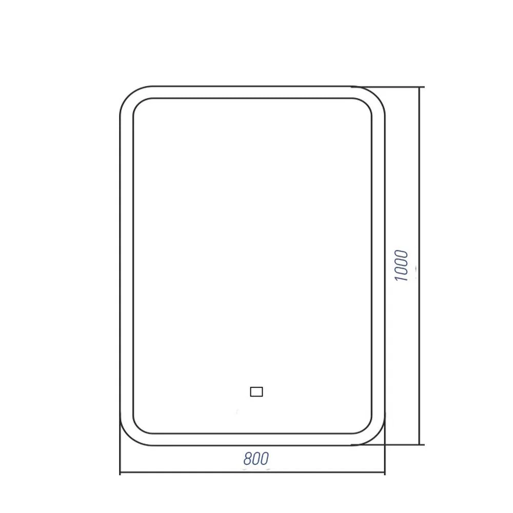 Зеркало Silver Mirrors Стив 800х1000 ФР-00001800 вертикальный сенсорный выключатель — Изображение 2