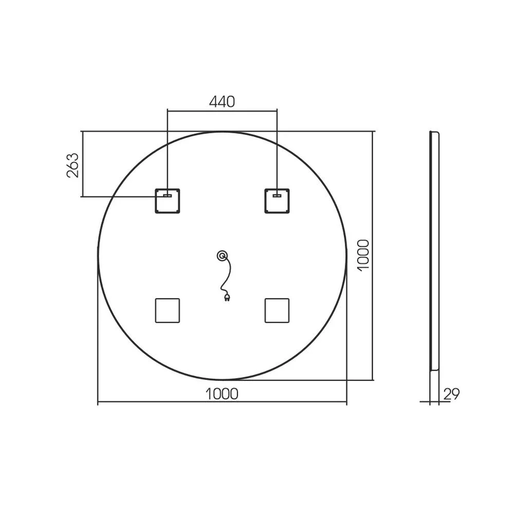 Зеркало Silver Mirrors Перла D1000 LED-00002464 сенсорный выключатель — Изображение 3