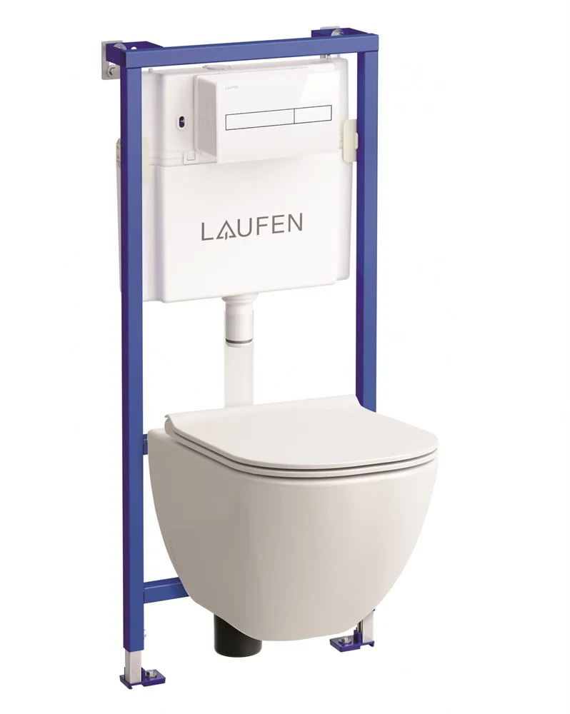 Комплект унитаза Laufen Basal VPACK 6.2071.2.000.000.3 с инсталляцией, клавишей смыва и сиденьем Комплект унитаза Laufen Basal VPACK 6.2071.2.000.000.3 с инсталляцией, клавишей смыва и сиденьем