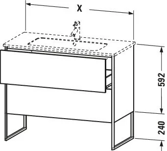 Тумба под раковину Duravit XSquare XS444502222 напольная 61 см белая глянцевый Тумба под раковину Duravit XSquare XS444502222 напольная 61 см белая глянцевый