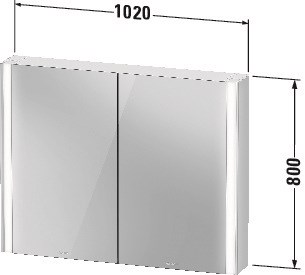 Зеркальный шкаф Duravit XVIU XV71330B2B2 102 см черный матовый Зеркальный шкаф Duravit XVIU XV71330B2B2 102 см черный матовый