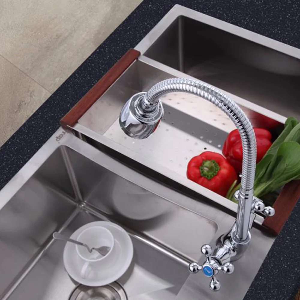 Смеситель для кухни FRAP F4319 с гибким изливом, хром — Изображение 3