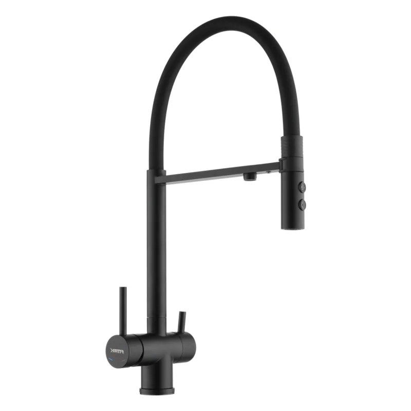 Смеситель для кухни Fmark FS1262-H01 с подключением к фильтру, черный — Изображение 1