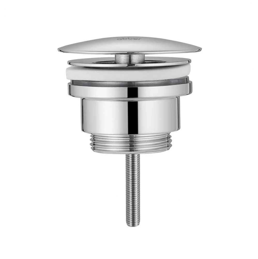 Донный клапан ABBER AF0012 без перелива, фиксированный, хром Донный клапан ABBER AF0012 без перелива, фиксированный, хром