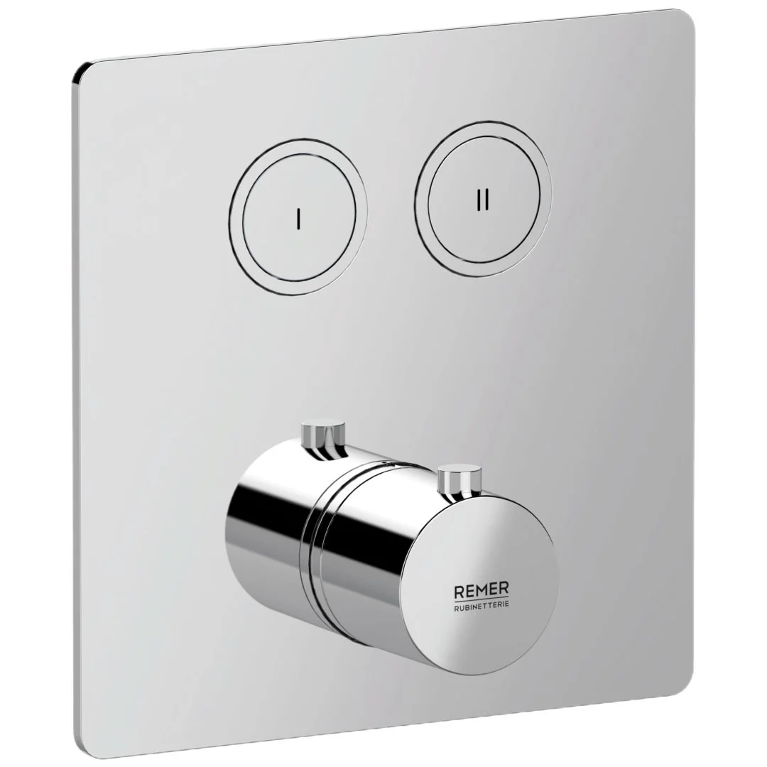 Смеситель для душа Remer X Style X99QD2KB термостатический Смеситель для душа Remer X Style X99QD2KB термостатический