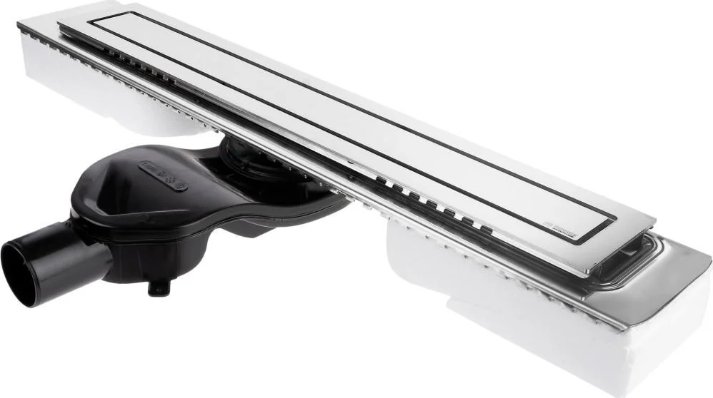 Душевой лоток BERGES TOP Stark 600, хром глянец, S-сифон D50 H60 боковой 091149 Душевой лоток BERGES TOP Stark 600, хром глянец, S-сифон D50 H60 боковой 091149