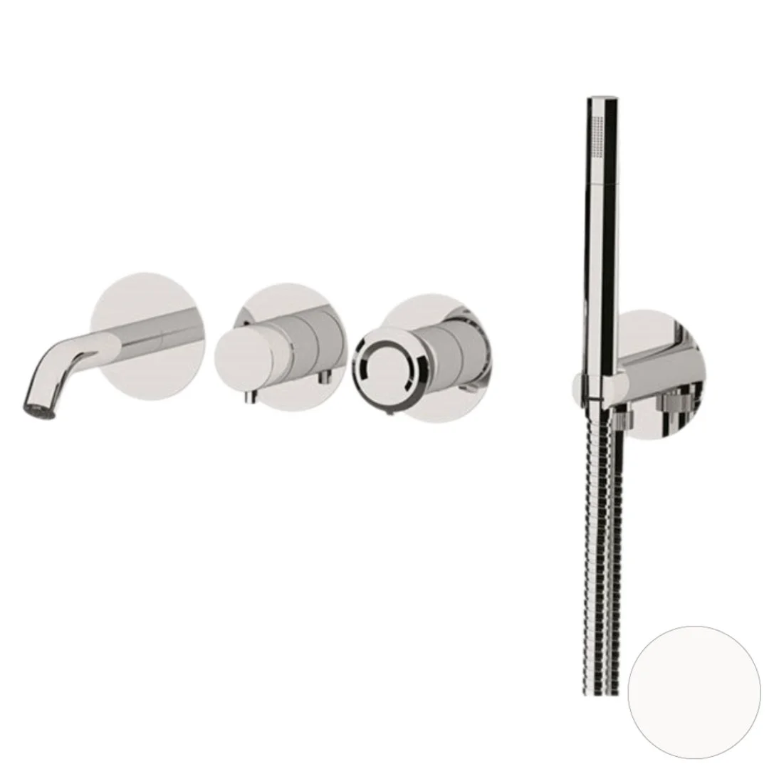 Смеситель для ванны Remer Element ET53D2PBO, белый матовый Смеситель для ванны Remer Element ET53D2PBO, белый матовый