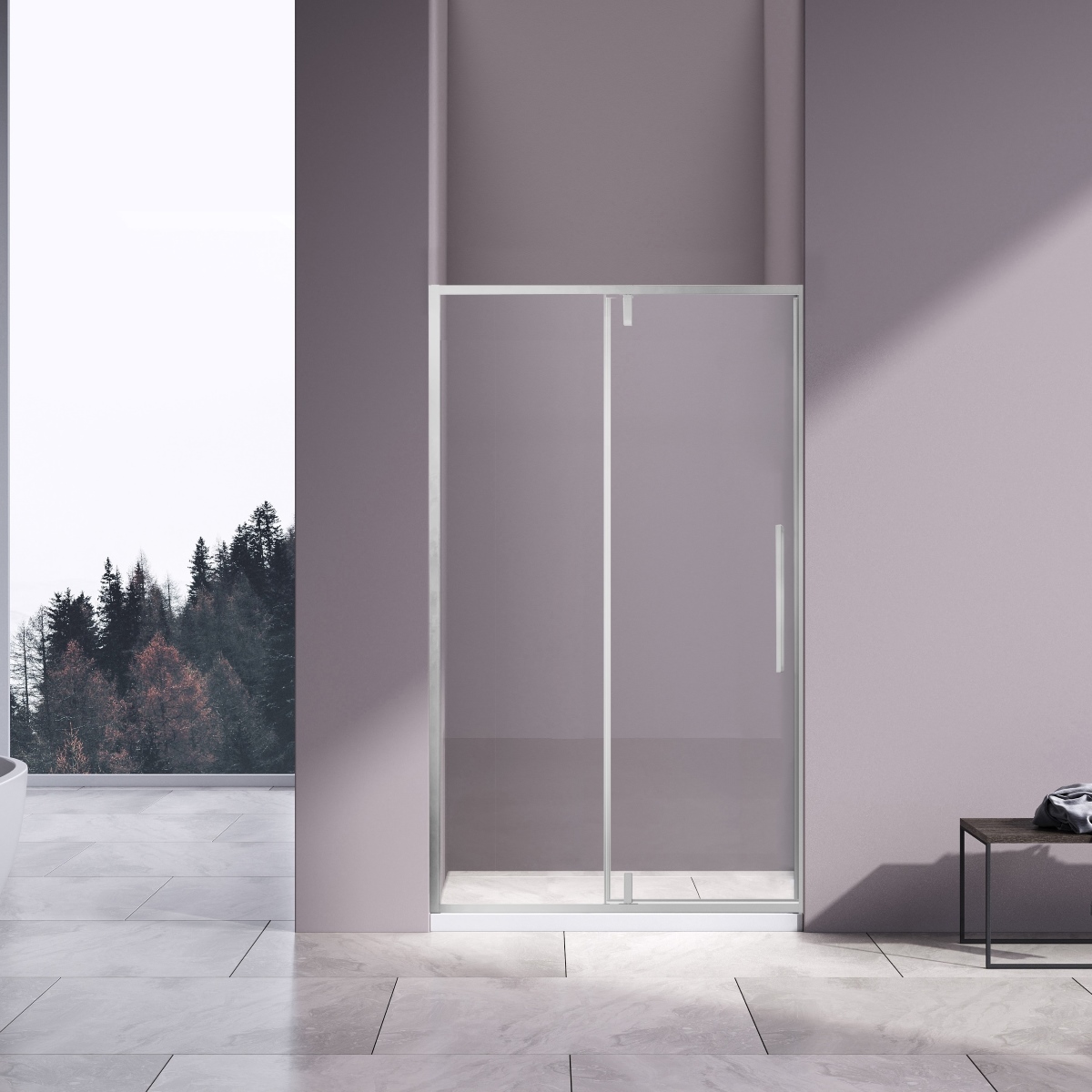 Душевая дверь Vincea Slim-N VDP-4SN100CL хром, стекло прозрачное Душевая дверь Vincea Slim-N VDP-4SN100CL хром, стекло прозрачное