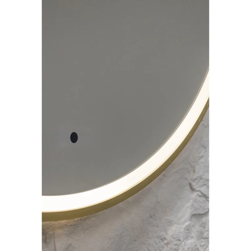 Зеркало Silver Mirrors Deluna LED-00003142 D800 алюминиевый профиль золото бесконтактный сенсор — Изображение 4