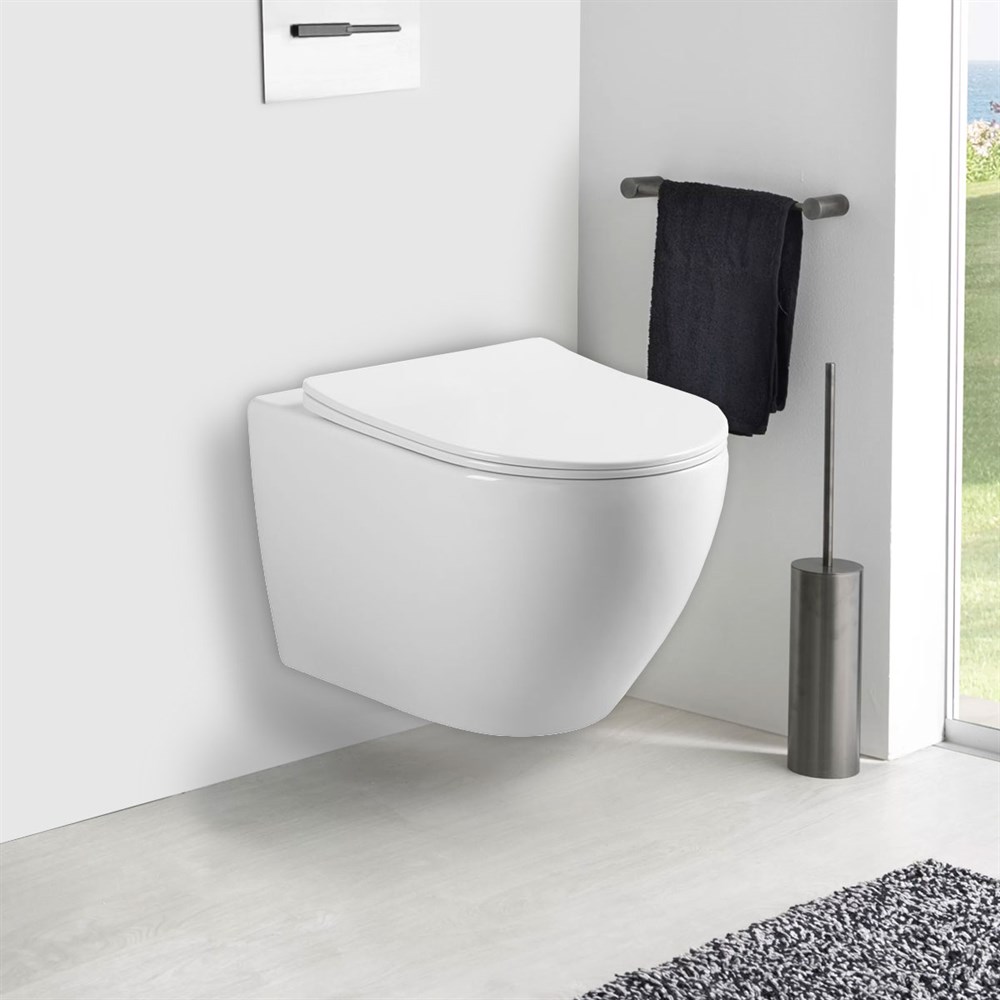 Унитаз подвесной Vincea Esse VT1-211 безободковый, цвет белый, ультратонкое soft-close сиденье Унитаз подвесной Vincea Esse VT1-211 безободковый, цвет белый, ультратонкое soft-close сиденье