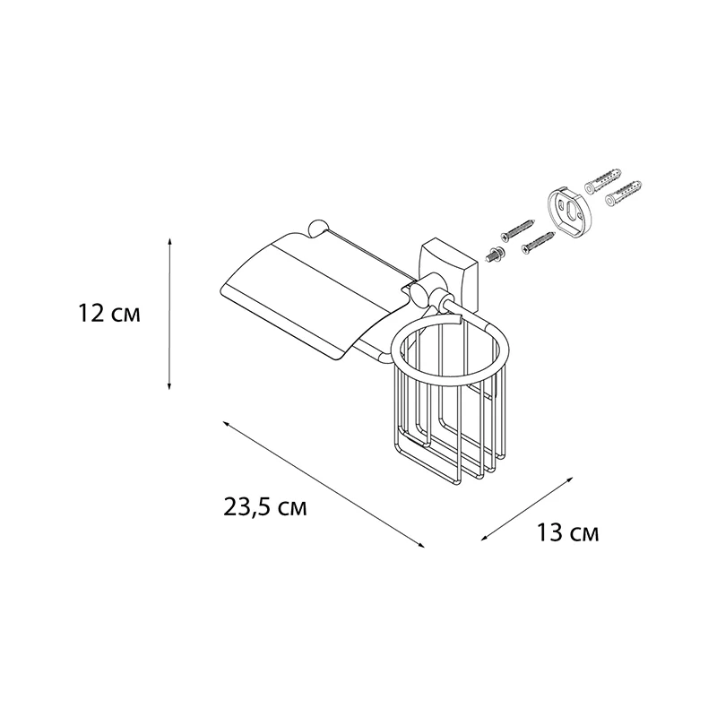 Держатель туалетной бумаги FIXSEN KVADRO FX-61309+10 хром — Изображение 2