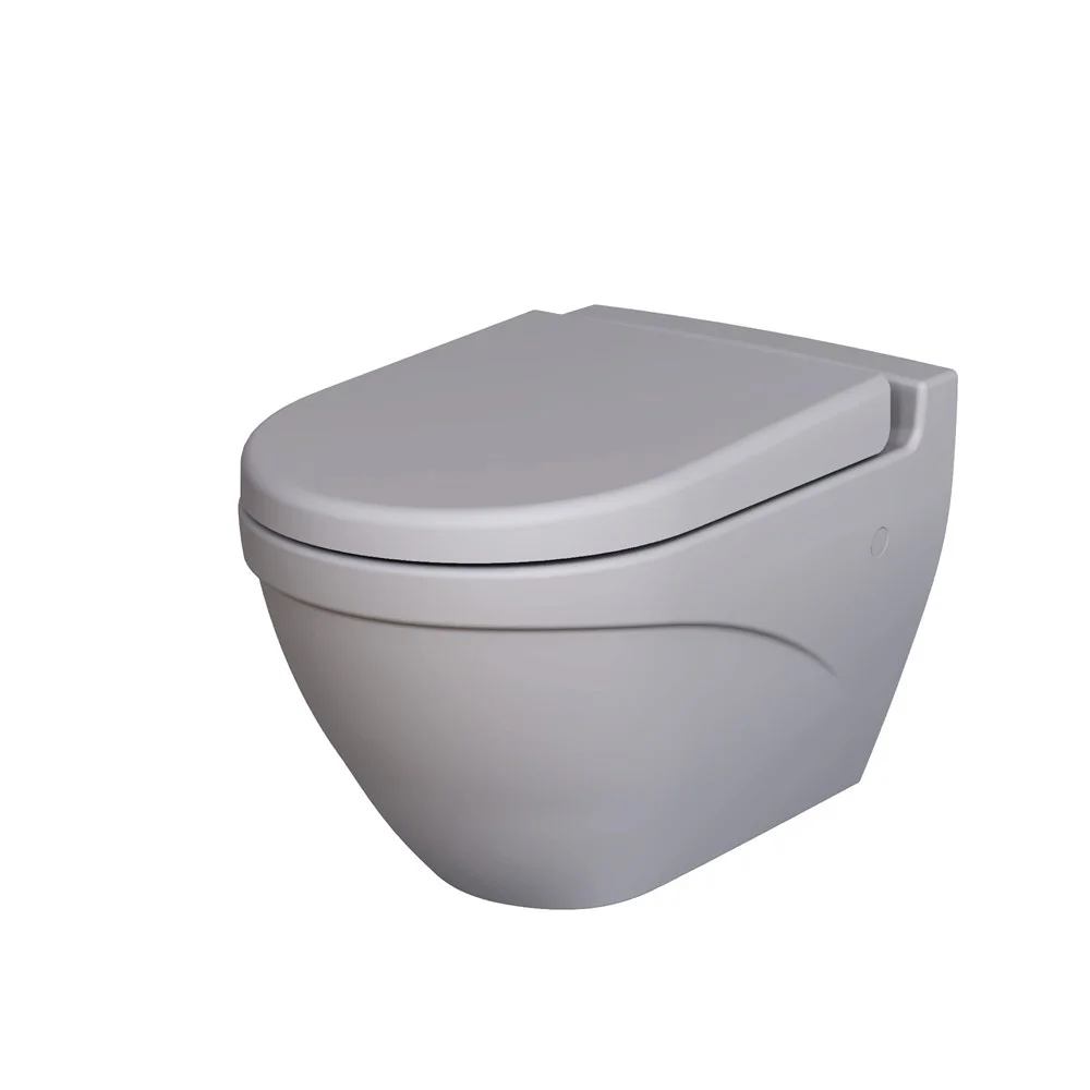 Унитаз подвесной Nord 133T20301 (535x385x360) серый матовый с толстой крышкой 133T20301-132T20301 Унитаз подвесной Nord 133T20301 (535x385x360) серый матовый с толстой крышкой 133T20301-132T20301