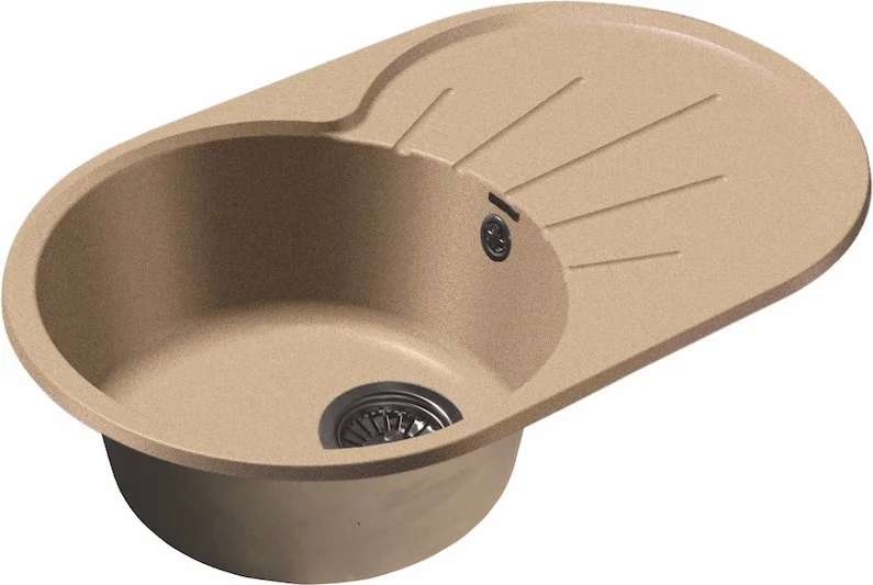 Кухонная мойка GranFest Rondo R-750 L пес песок Кухонная мойка GranFest Rondo R-750 L пес песок