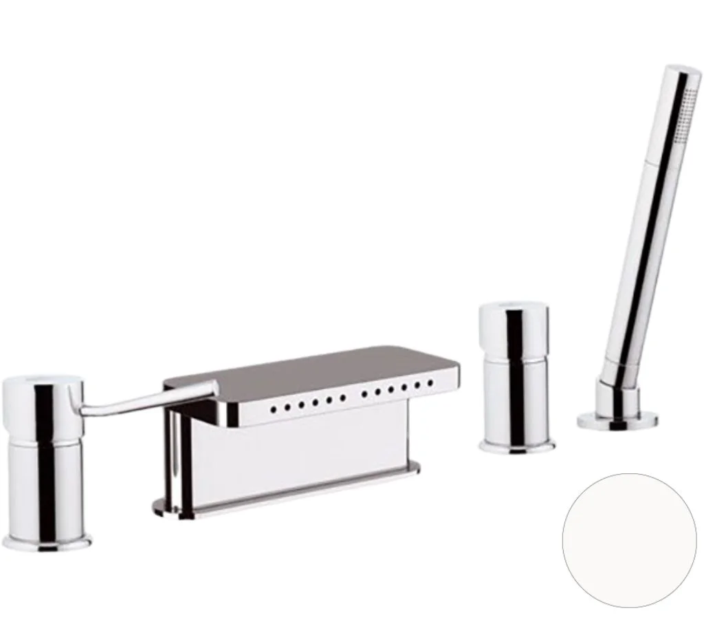 Смеситель для ванны Remer Minimal N06317MMBO, белый матовый Смеситель для ванны Remer Minimal N06317MMBO, белый матовый