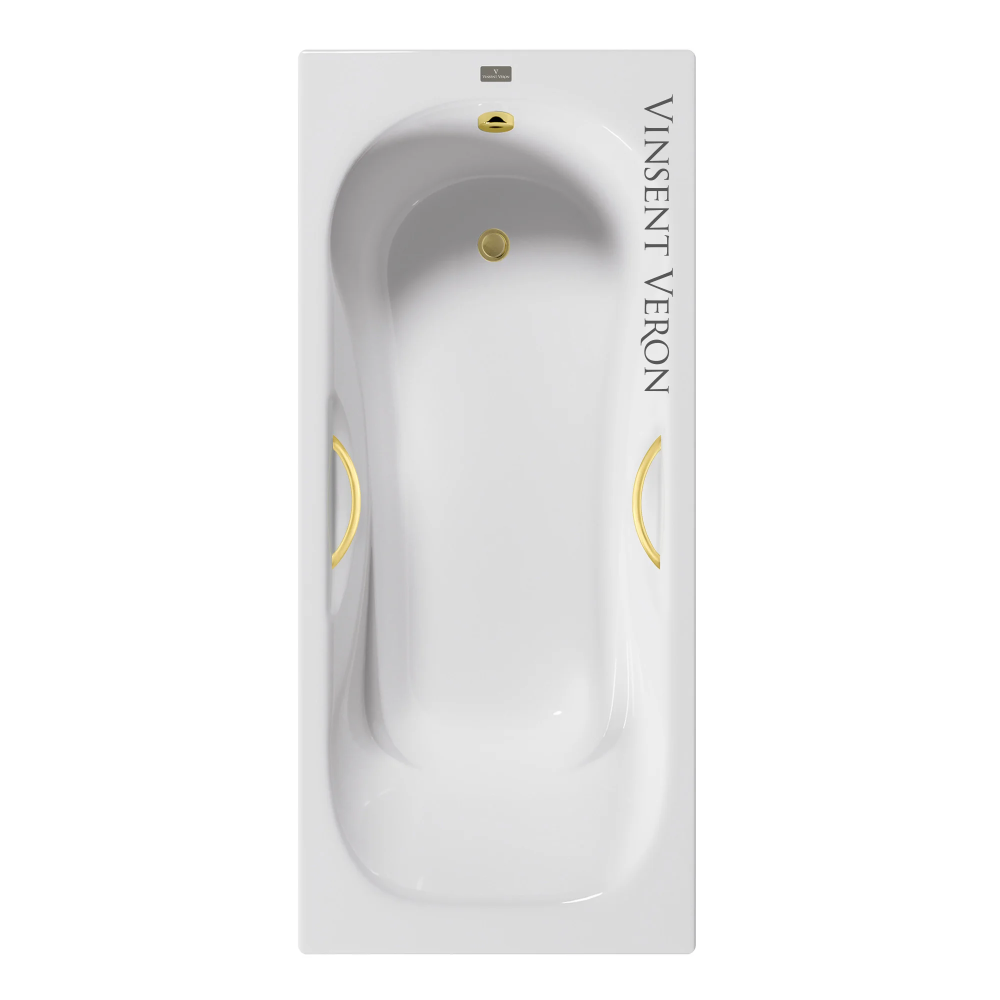 Ванна чугунная Vinsent Veron Aura 150x75x42 VAU1507542H/VH0015MGD с ручками матовое золото Ванна чугунная Vinsent Veron Aura 150x75x42 VAU1507542H/VH0015MGD с ручками матовое золото