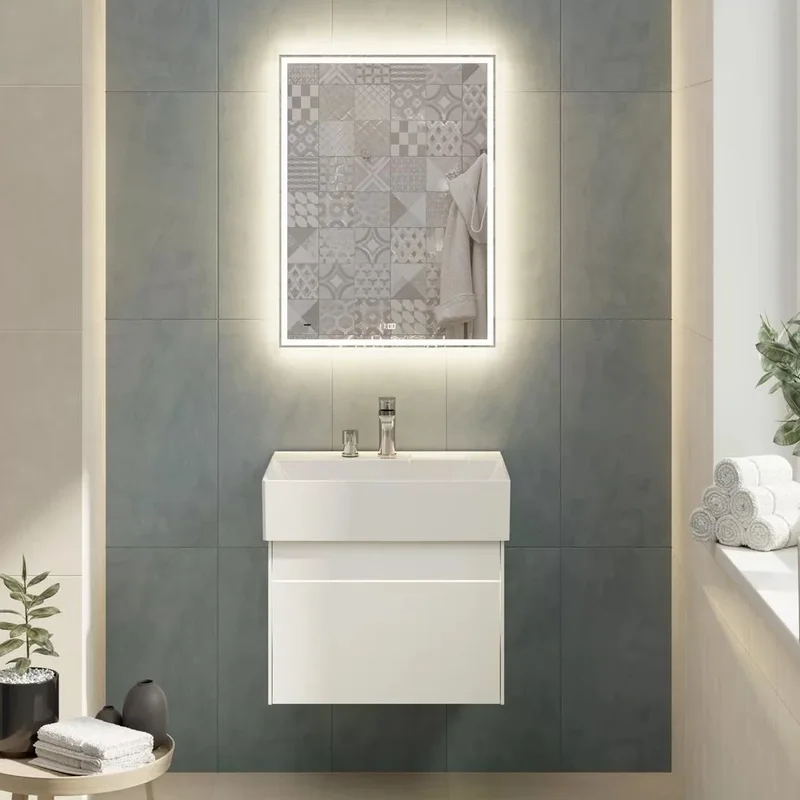 Зеркало Kerama Marazzi Tecno TE.mi.60 c LED 60 с подсветкой, с функцией антизапотевание, белое глянцевое — Изображение 5
