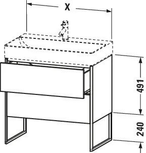 Тумба под раковину Duravit XSquare XS444206161 напольная 58 см Коричнево-оливковый глянцевый Тумба под раковину Duravit XSquare XS444206161 напольная 58 см Коричнево-оливковый глянцевый