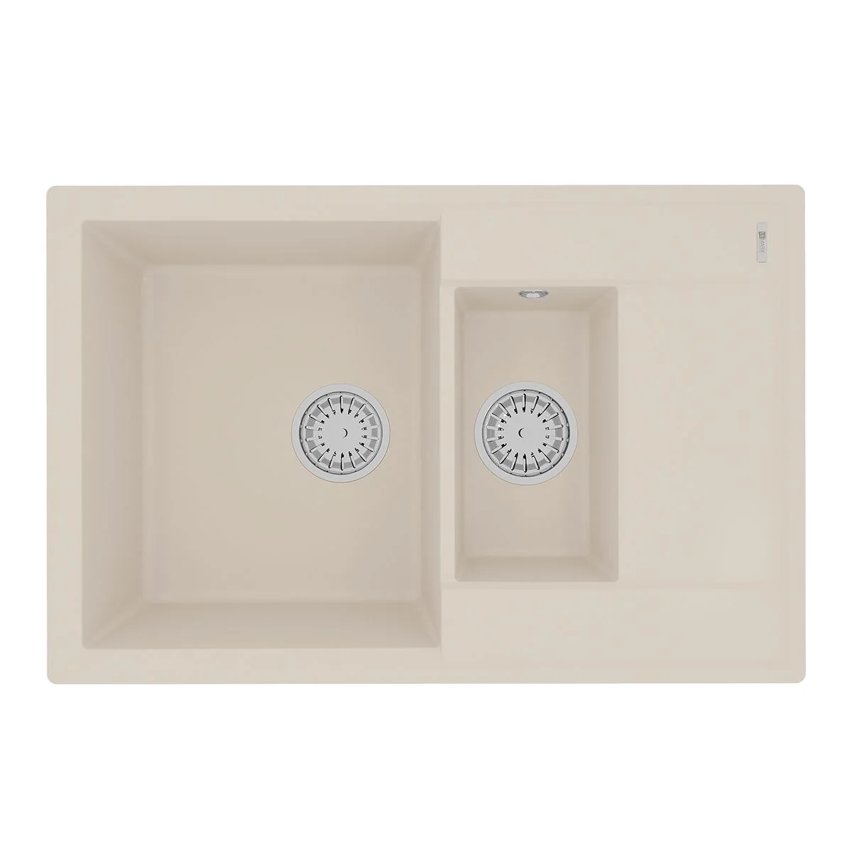 Кухонная мойка Lemark RAMZA 760 врезная из кварцгранита, с крылом, шампань 9910042 Кухонная мойка Lemark RAMZA 760 врезная из кварцгранита, с крылом, шампань 9910042