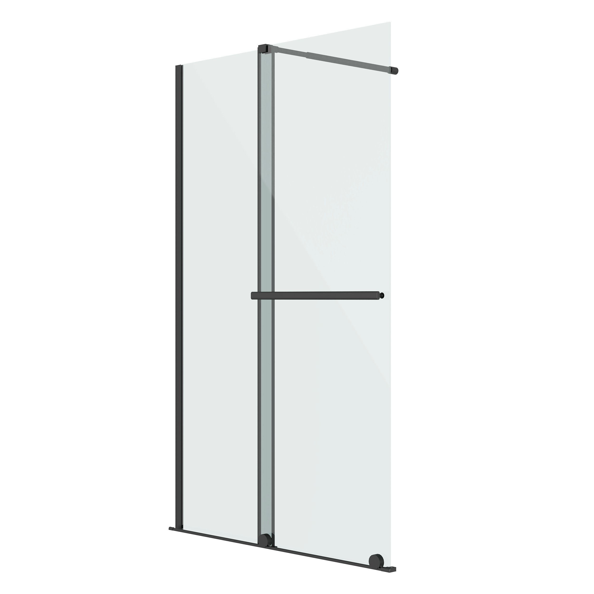 Душевая перегородка Niagara Nova NG-671-90BLACK (90х200) черный матовый, раздвижная, стекло прозрачное Душевая перегородка Niagara Nova NG-671-90BLACK (90х200) черный матовый, раздвижная, стекло прозрачное