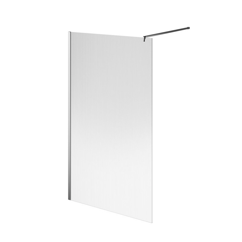 Душевая перегородка Kerama Marazzi Cristallo CT.120.WI.CR с рифленым стеклом, 120х210, хром — Изображение 1