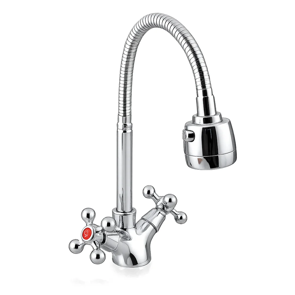 Смеситель для кухни FRAP F4319 с гибким изливом, хром — Изображение 1