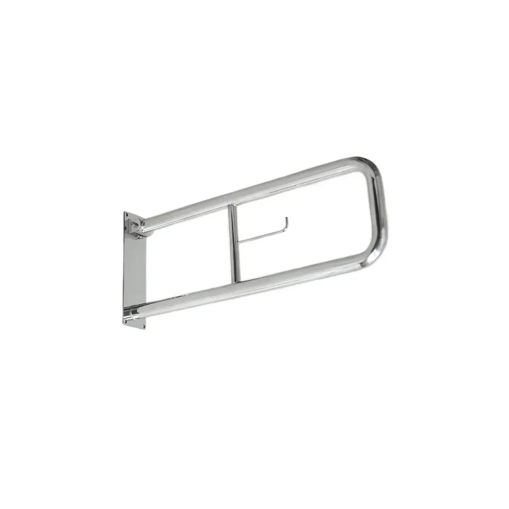 Поручень Aquatek настенный откидной с бумагодержателем 800x230 мм, POR-0000005 Поручень Aquatek настенный откидной с бумагодержателем 800x230 мм, POR-0000005