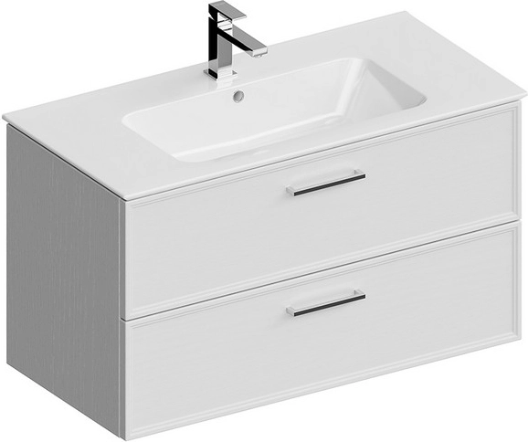 Тумба под раковину Kerama Marazzi Piano Classic PIA.CL.95\WHT.M подвесная 95 см, ясень белый матовый — Изображение 2