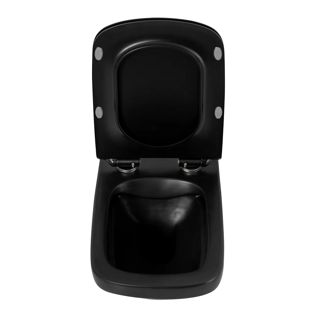 Комплект унитаза BelBagno SELA BB3201CHR-MB с сиденьем BB3201SC-MB инсталляцией BB002-80 и клавишей смыва BB007-PR-NERO.M — Изображение 5