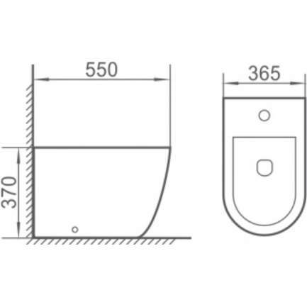 Биде подвесное Boheme NERO 962/2