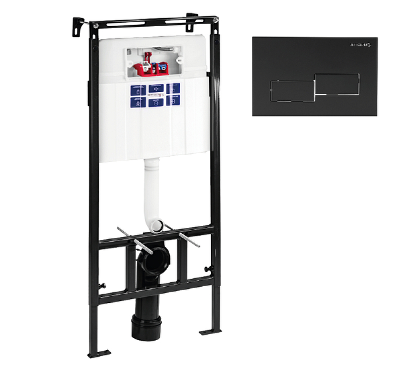 Инсталляция для унитаза BETTOSERB SAVA SLIM SUPERIOR SES40006481 с клавишей смыва BRICKS матовый черный Инсталляция для унитаза BETTOSERB SAVA SLIM SUPERIOR SES40006481 с клавишей смыва BRICKS матовый черный