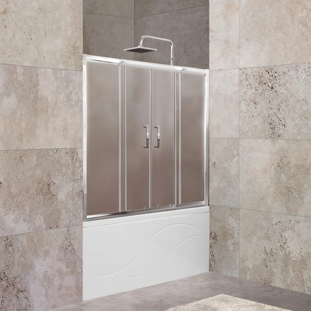 Шторка на ванну BelBagno UNIQUE-VF-2-150/180-140-P-Cr — Изображение 1