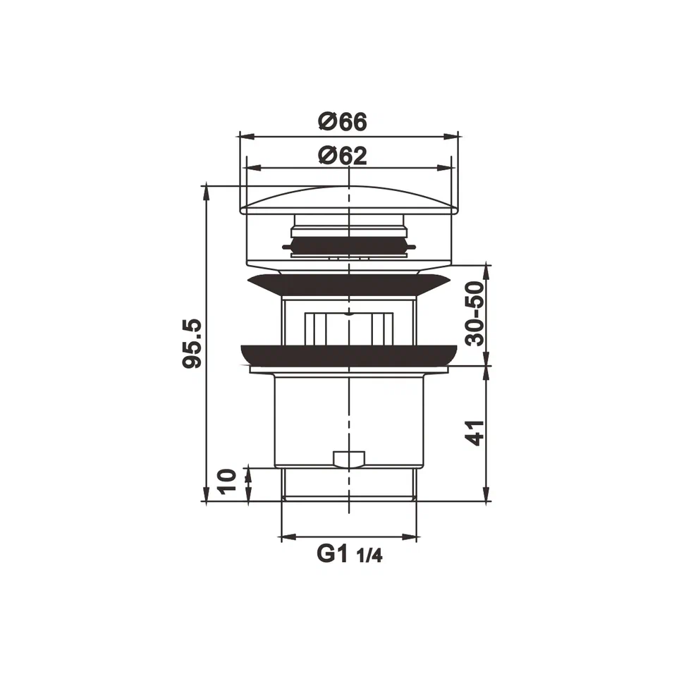 Донный клапан Rose RS01Q бронза — Изображение 2