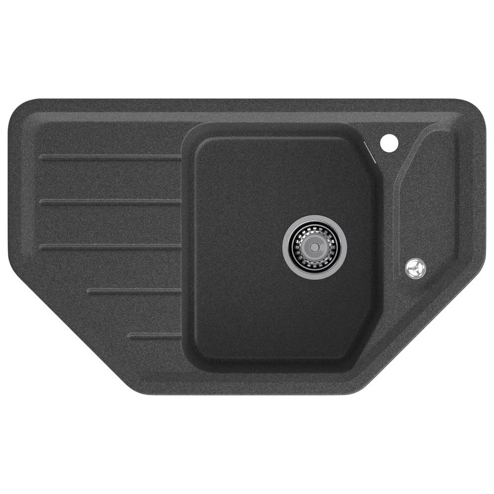 Кухонная мойка GranFest CORNER C-800E графит — Изображение 1